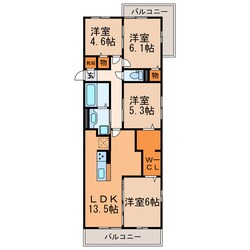 仮）D-room気噴町PJ　B棟の物件間取画像